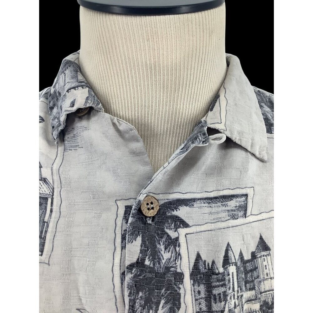 Tulliano Mens Silk Hawaiian Shirt L - Picture 4 of 5